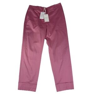TED BAKER Cottoned On Saydii Deep Cuff Stretch Chino Pants Sz 6 Dusky Pink‎ NWT